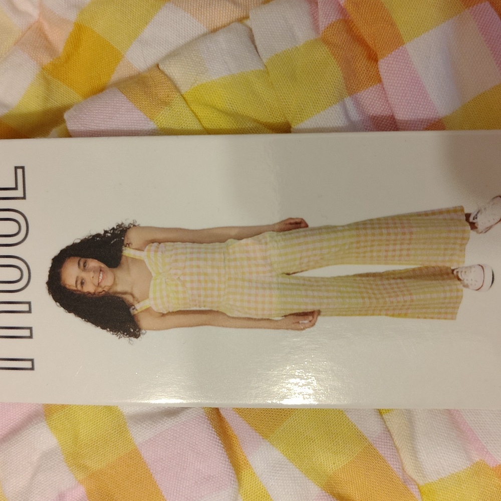 NWT  NORDSTROM TRUCE GINGHAM TANK AND FLARE PANTS 2PC OUTFIT SIZE L(14)